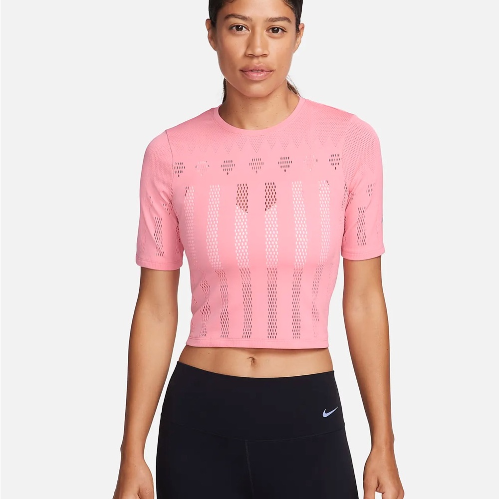 Nike Yoga Dri-FIT ADV Luxe Womens Small Crop Top DV9169-611 Pink Tight Fit XL